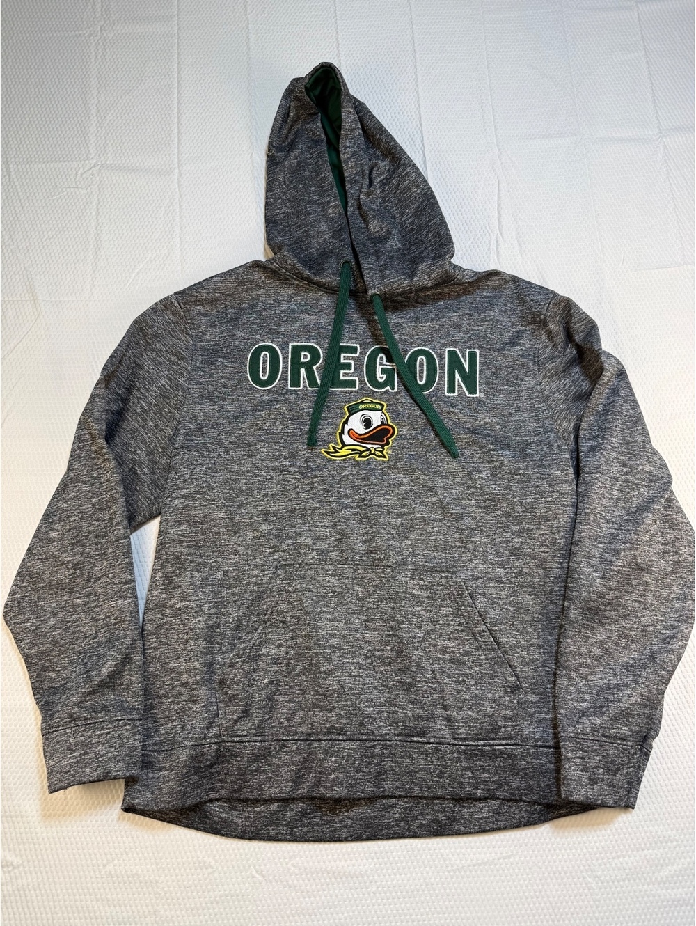 Oregon Ducks Top of the World Men’s Large Gray Pullover Hoodie Embroidered